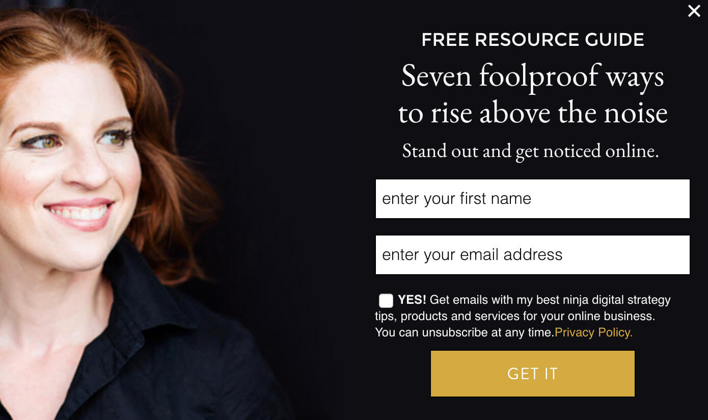 Minima Design GDPR pop-up
