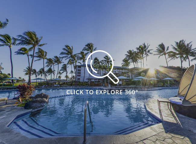 Fairmont Orchid Hawai'i Pool at Sunset - Click to View