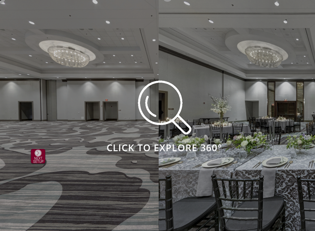 Marriott Omaha Downtown Capitol District Ballroom Wedding Setup - Click to View