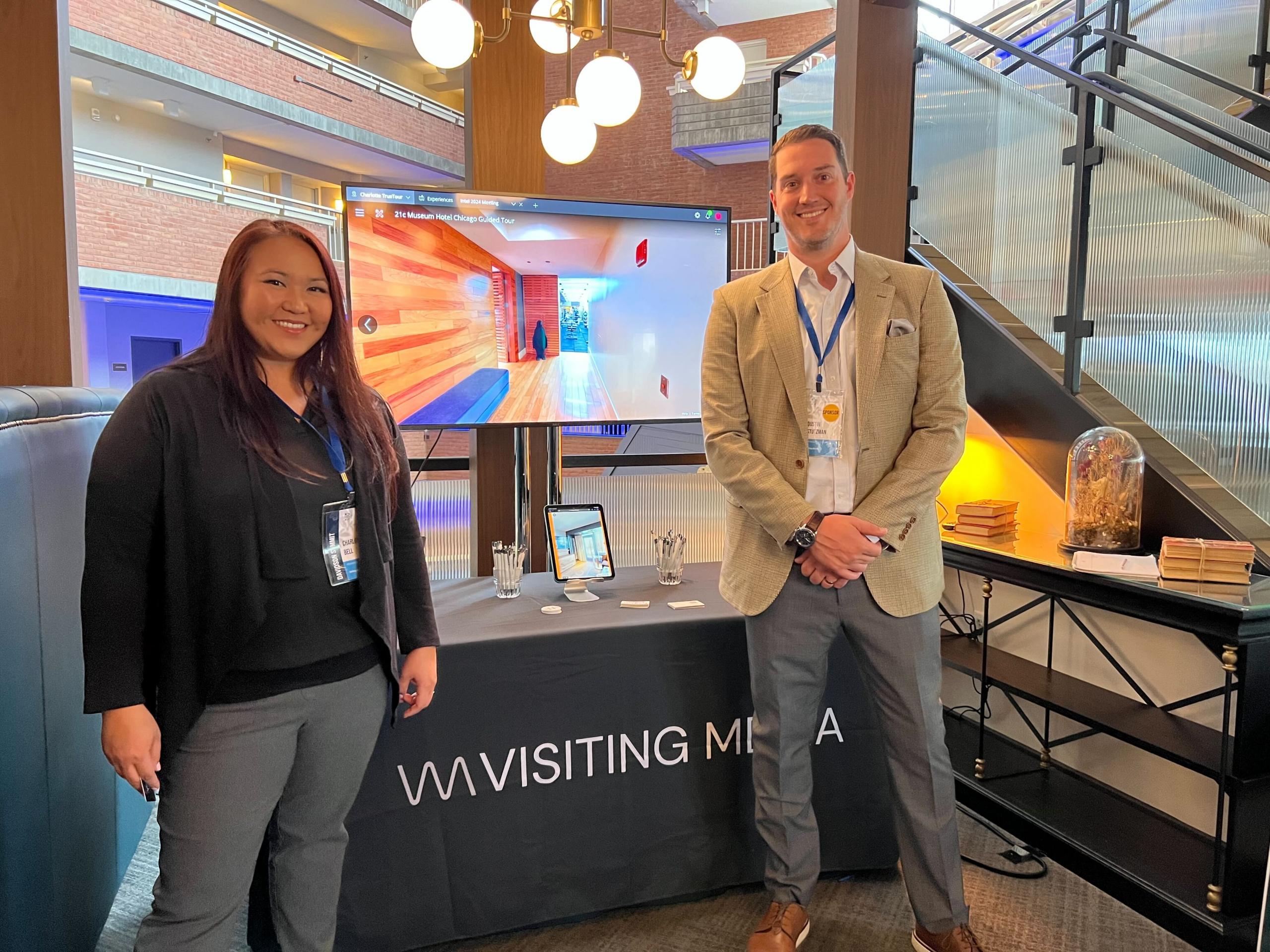 Charlotte Bell Dustin Stutzman Davidson Hospitality Group 2023 Leadership Conference Booth Image